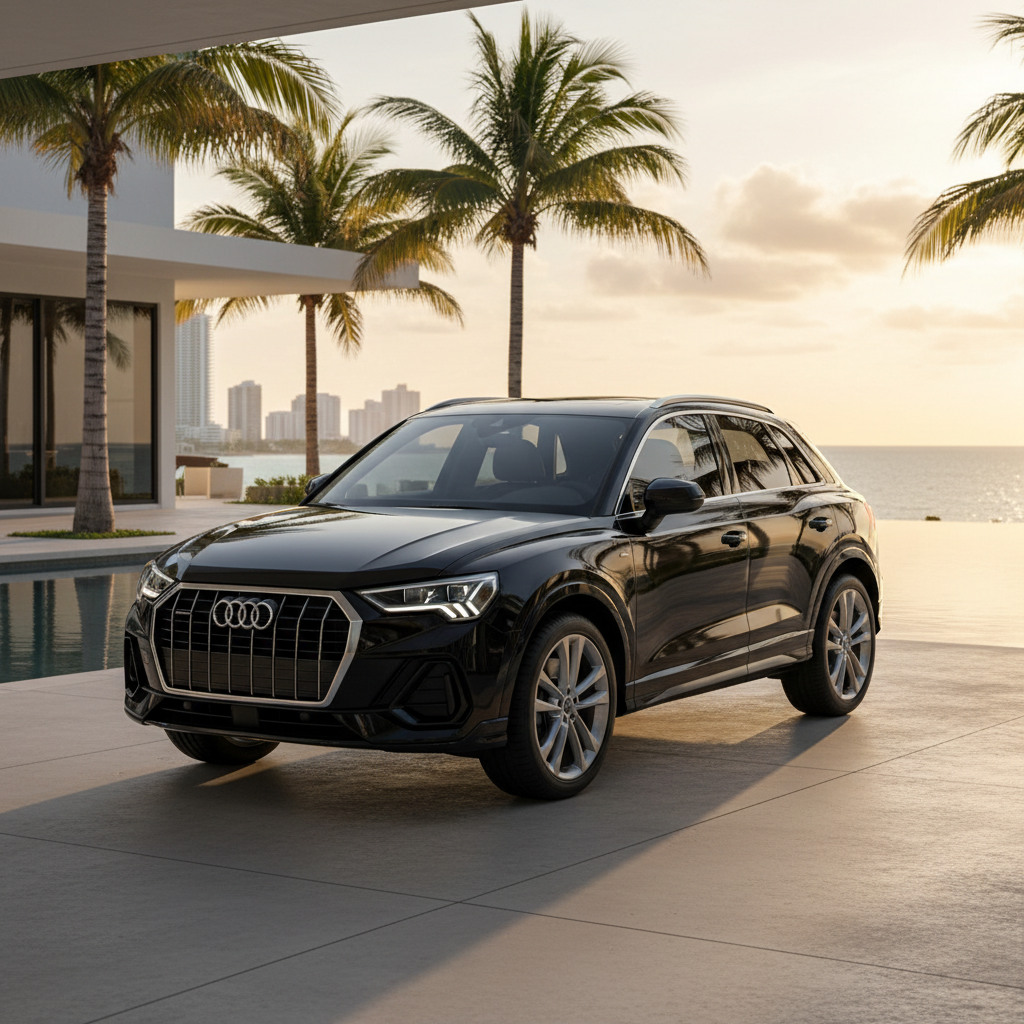 Black Audi Q3 exotic car rental
