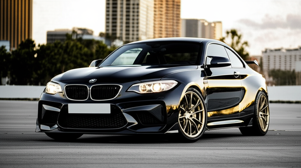 Black BMW M2 exotic car available for rent - luxury vehicle rental