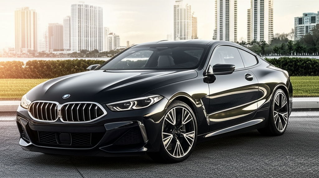 Black BMW M850i xDrive exotic car available for rent - luxury vehicle rental