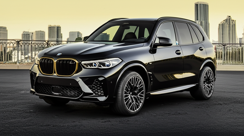 Black BMW X5 M Competition exotic car available for rent - luxury vehicle rental
