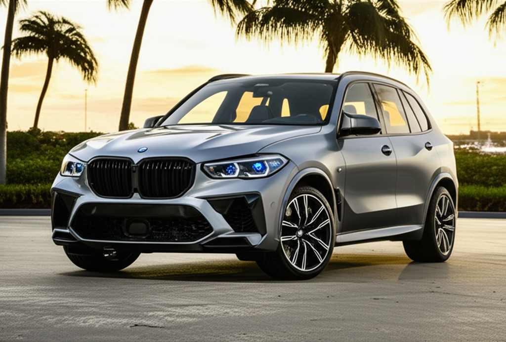 Gray BMW X5 M exotic car available for rent - luxury vehicle rental