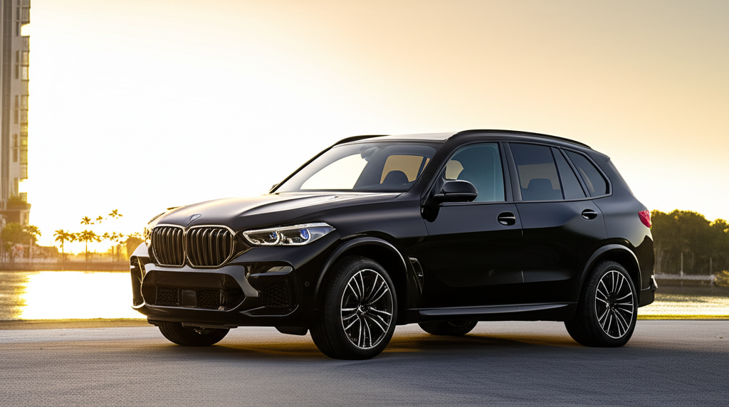 Black BMW X5 M60 exotic car available for rent - luxury vehicle rental