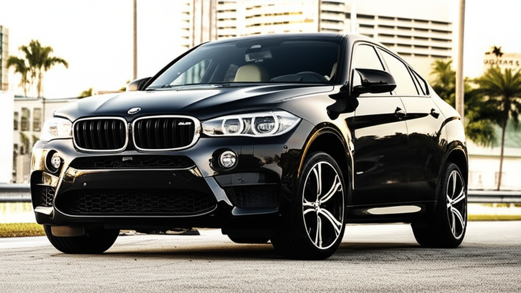 Black BMW X6 M exotic car available for rent - luxury vehicle rental