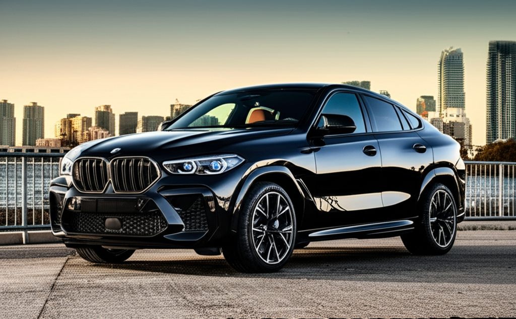 Black BMW X6 M50i exotic car available for rent - luxury vehicle rental
