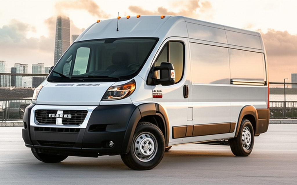 White Dodge Ram Promaster exotic car available for rent - luxury vehicle rental