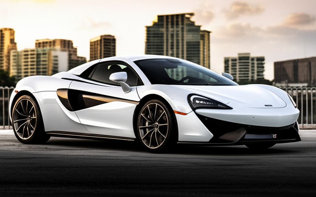 White McLaren 570S Spider exotic car available for rent - luxury vehicle rental