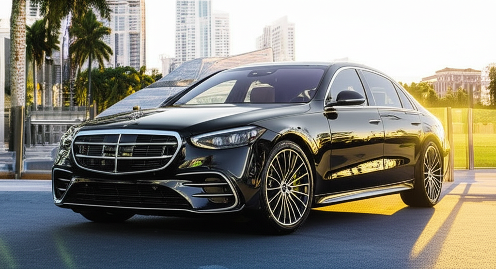 Black Mercedes-Benz 2022 S 580 4MATIC exotic car available for rent - luxury vehicle rental