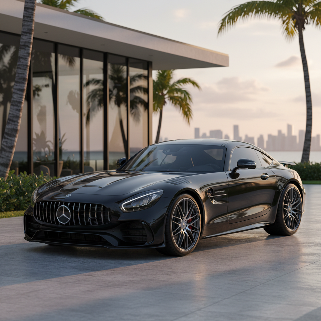 Black Mercedes-Benz Amg exotic car rental