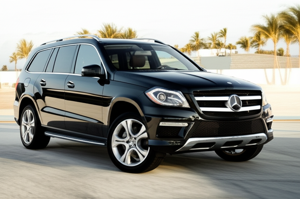 Black Mercedes-Benz GL450 exotic car available for rent - luxury vehicle rental