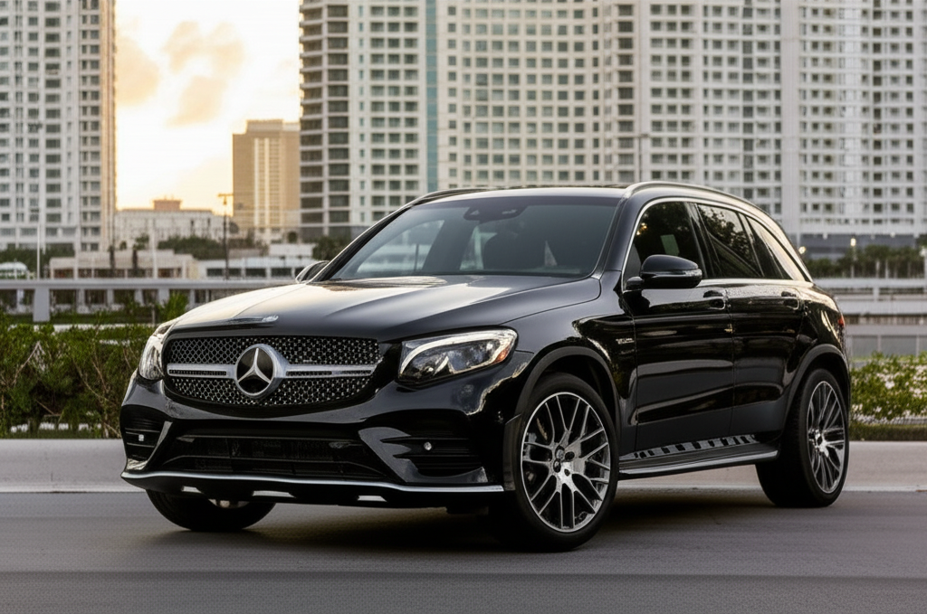 Black Mercedes-Benz GLC 43 AMG exotic car available for rent - luxury vehicle rental