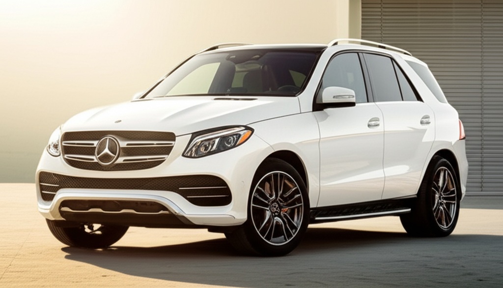 White Mercedes-Benz GLE exotic car available for rent - luxury vehicle rental