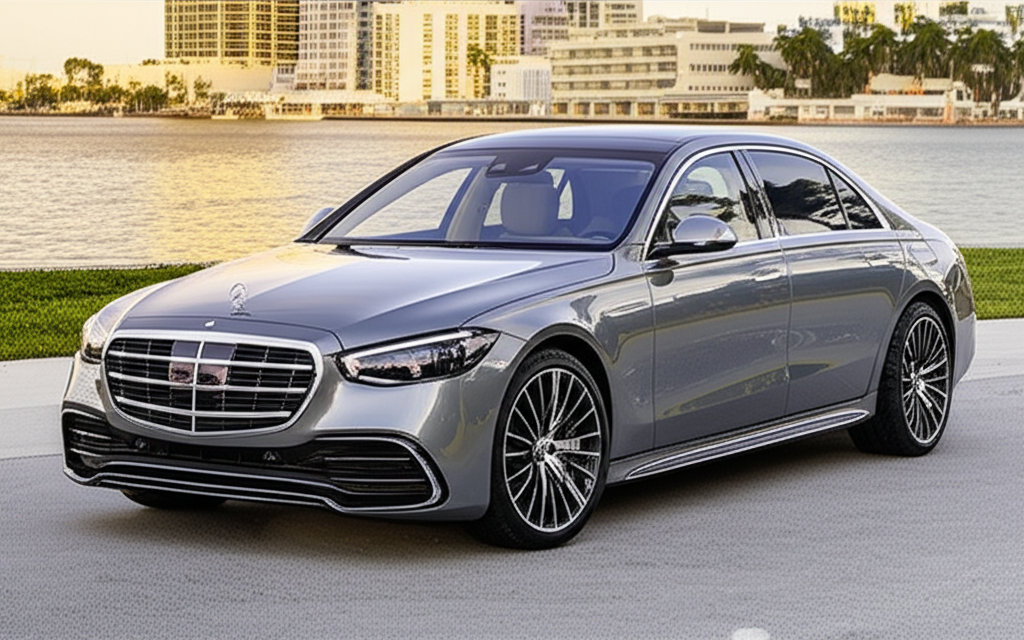 Gray Mercedes-Benz S580 exotic car available for rent - luxury vehicle rental