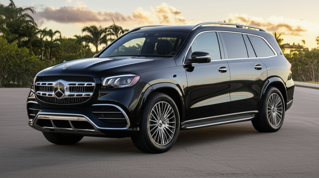 Black Mercedes-Maybach GLS 600 exotic car available for rent - luxury vehicle rental