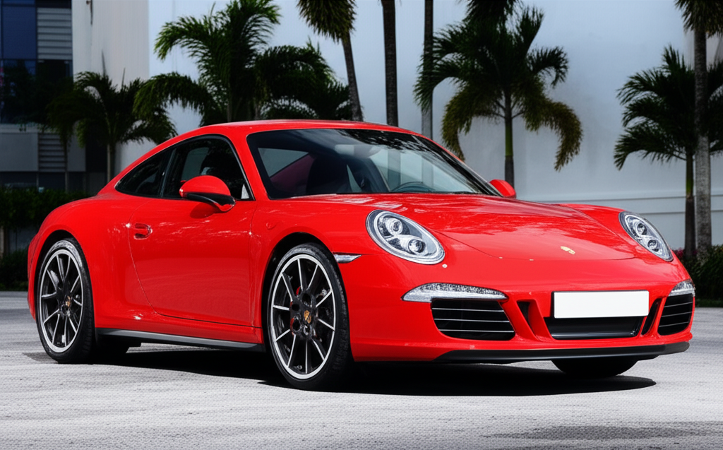 Red Porsche 911 exotic car available for rent - luxury vehicle rental